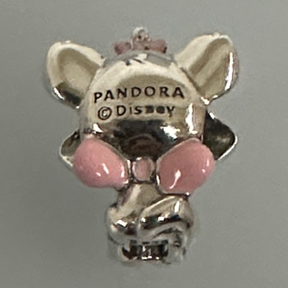 Pandora Disney Silver and Pink cat Charm - Picture 2 of 5